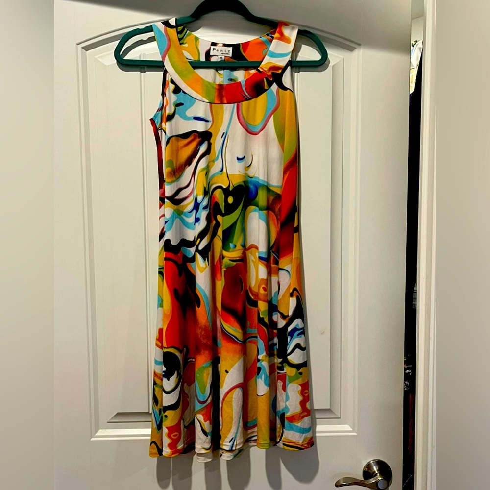 Lovely colorful swing dress like new S